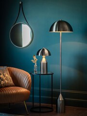 Gallery Home Brushed Nickel Barrie 1 Bulb Floor Lamp - Image 7 of 7