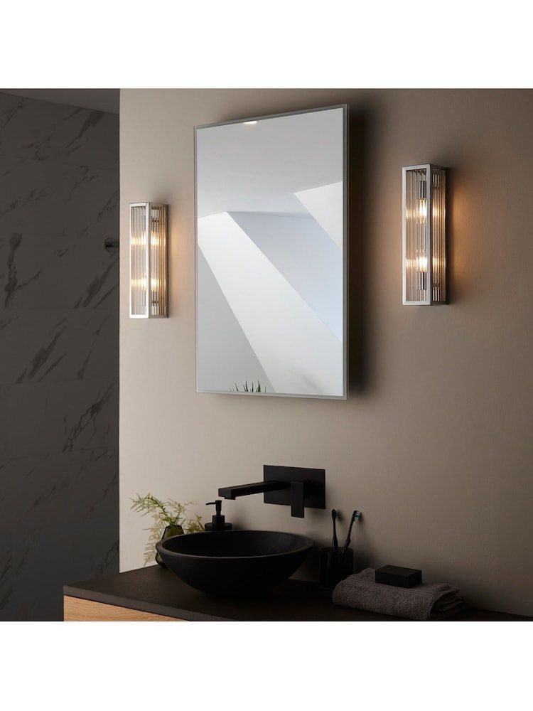 Gallery Home Chrome Bancroft 2 Bulb Bathroom Wall Light - Image 2 of 7