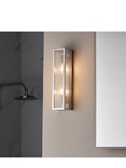 Gallery Home Chrome Bancroft 2 Bulb Bathroom Wall Light - Image 3 of 7