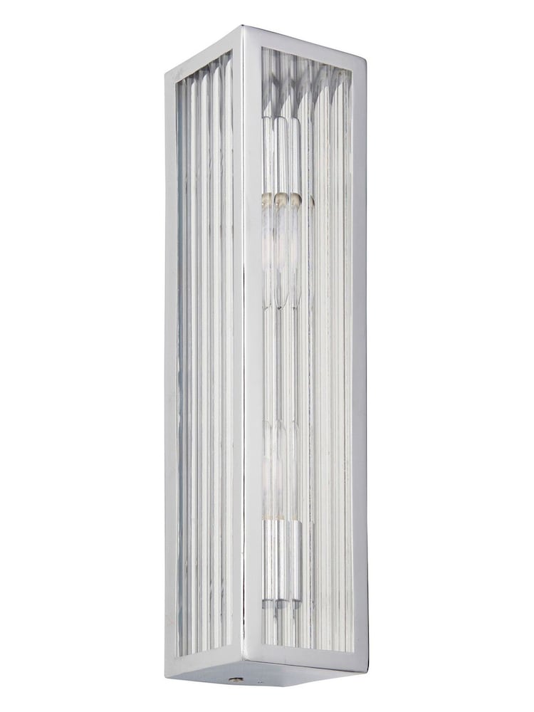 Gallery Home Chrome Bancroft 2 Bulb Bathroom Wall Light - Image 7 of 7