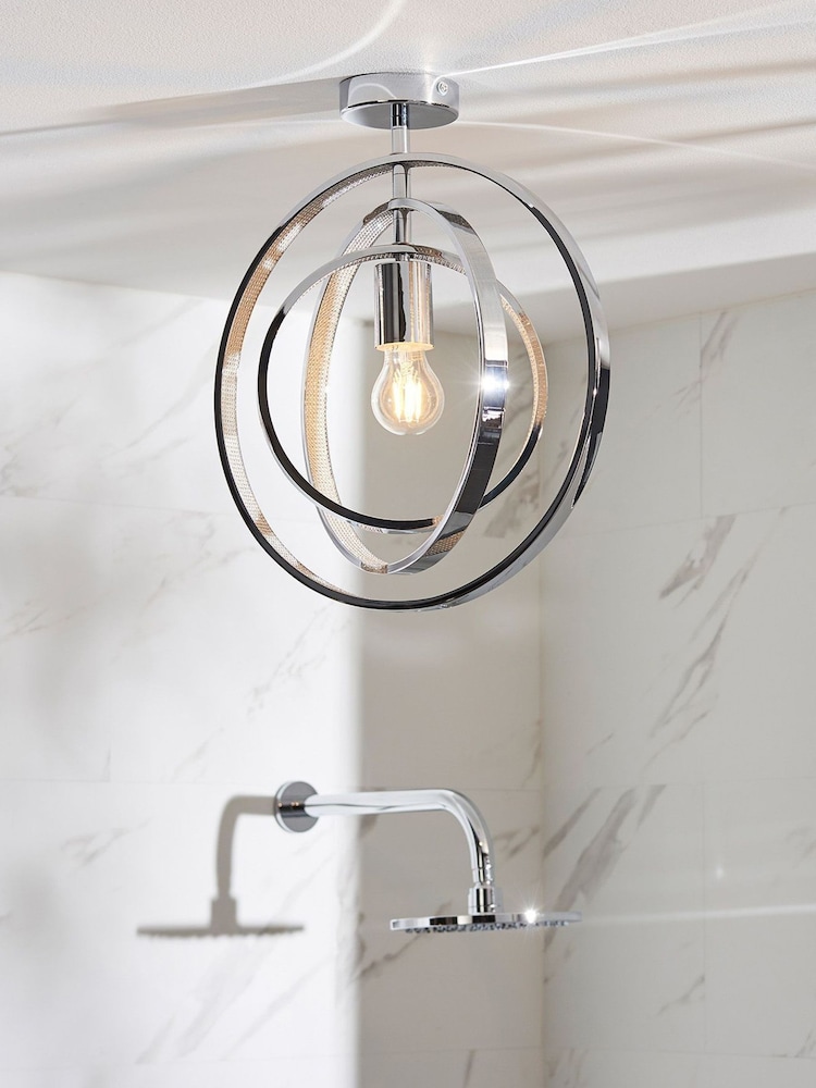 Gallery Home Chrome Anthony 1 Bulb Bathroom Ceiling Light - Image 1 of 3