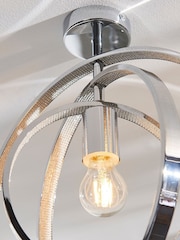 Gallery Home Chrome Anthony 1 Bulb Bathroom Ceiling Light - Image 2 of 3