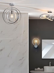 Gallery Home Chrome Anthony 1 Bulb Bathroom Ceiling Light - Image 8 of 8