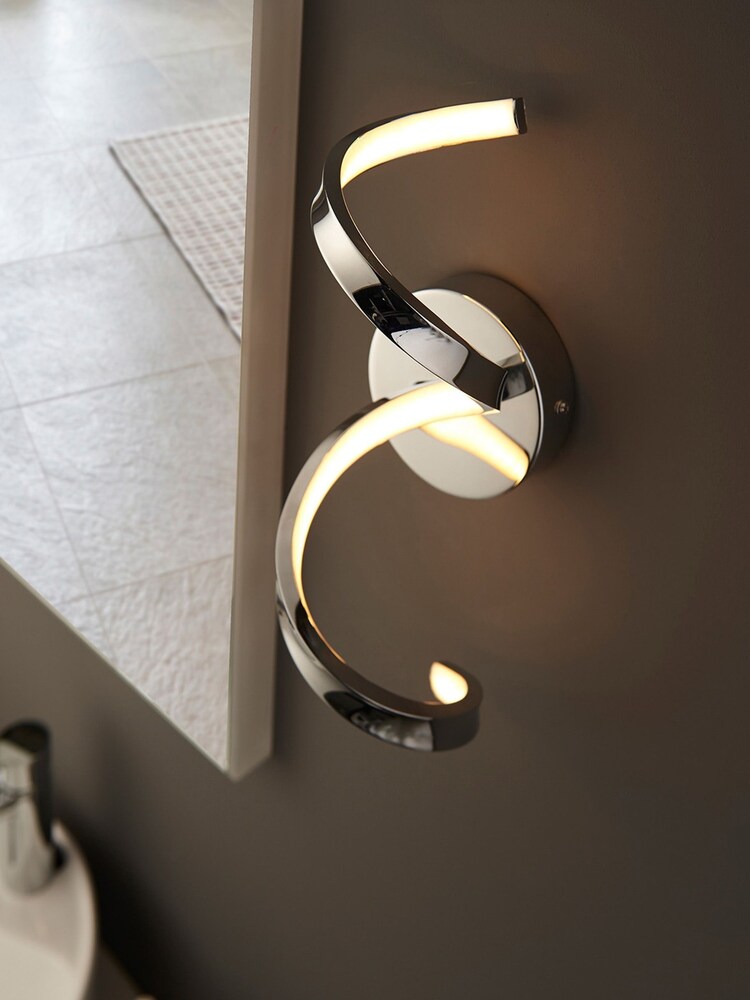 Gallery Home Chrome Lethbridge 1 Bulb Bathroom Wall Light - Image 1 of 8
