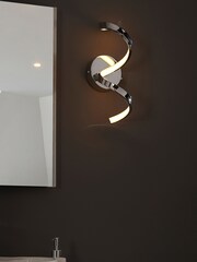 Gallery Home Chrome Lethbridge 1 Bulb Bathroom Wall Light - Image 2 of 8