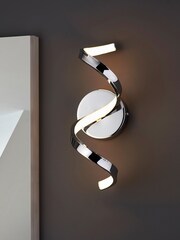 Gallery Home Chrome Lethbridge 1 Bulb Bathroom Wall Light - Image 6 of 8