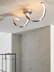 Gallery Home Chrome Lethbridge 1 Bulb Bathroom Ceiling Light - Image 1 of 7
