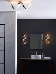 Gallery Home Chrome Lethbridge 1 Bulb Bathroom Ceiling Light - Image 2 of 7