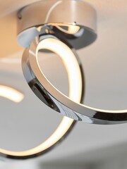 Gallery Home Chrome Lethbridge 1 Bulb Bathroom Ceiling Light - Image 6 of 7