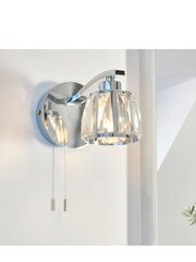 Gallery Home Chrome Frances 1 Bulb Bathroom Wall Light - Image 1 of 3
