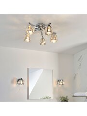 Gallery Home Chrome Frances 1 Bulb Bathroom Ceiling Light - Image 2 of 3