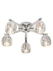Gallery Home Chrome Frances 1 Bulb Bathroom Ceiling Light - Image 3 of 3