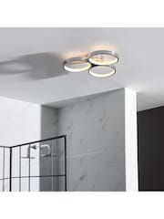 Gallery Home Chrome Elliot 3 Bulb Bathroom Ceiling Light - Image 1 of 7