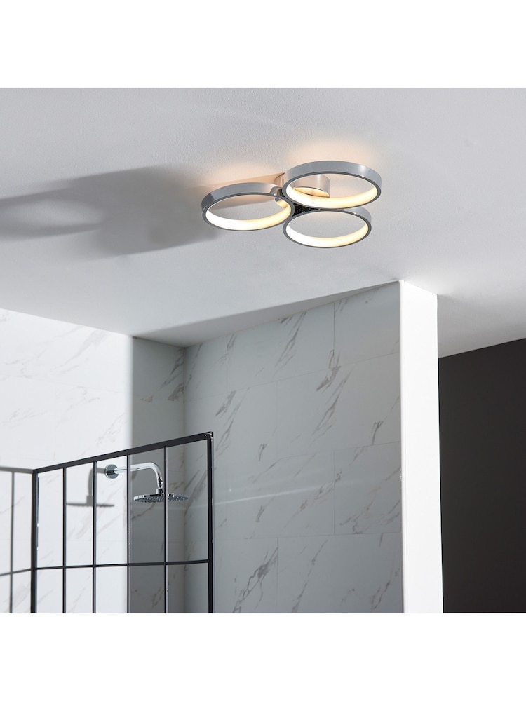 Gallery Home Chrome Elliot 3 Bulb Bathroom Ceiling Light - Image 1 of 7 Gallery Home Chrome Elliot 3 Bulb Bathroom Ceiling Light - Image 1 of 7