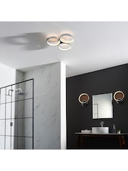 Gallery Home Chrome Elliot 3 Bulb Bathroom Ceiling Light - Image 2 of 7