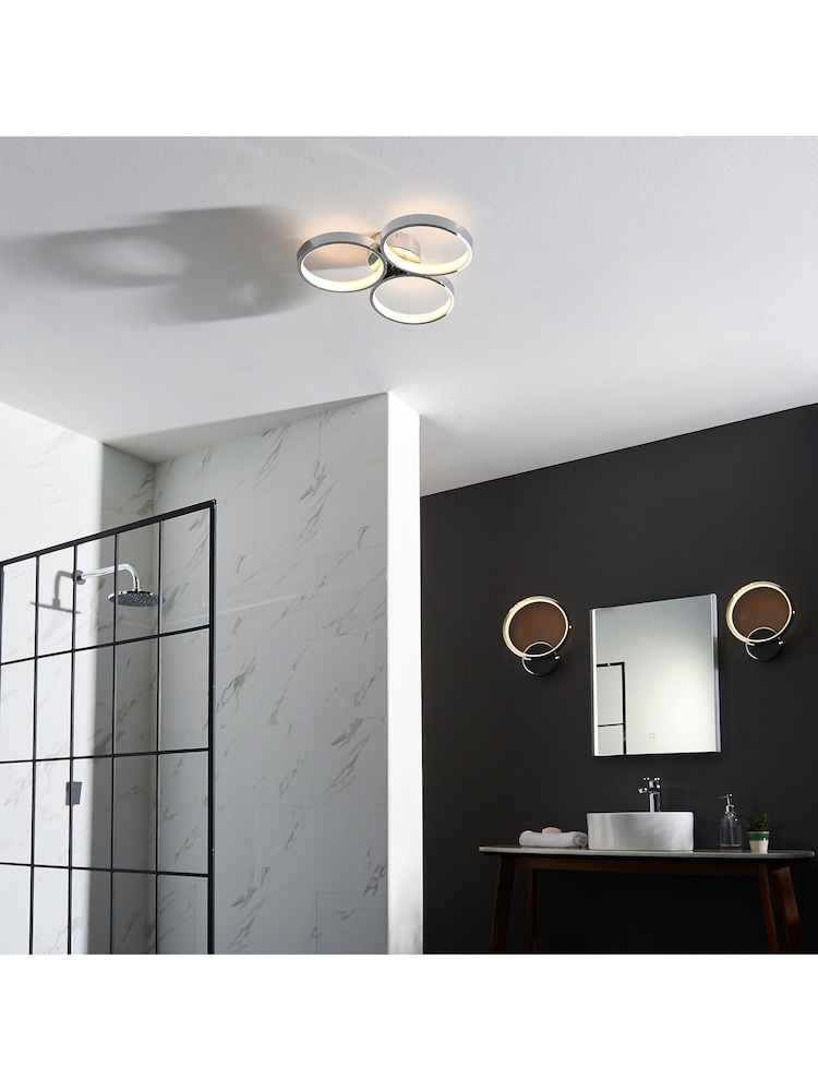 Gallery Home Chrome Elliot 3 Bulb Bathroom Ceiling Light - Image 2 of 7 Gallery Home Chrome Elliot 3 Bulb Bathroom Ceiling Light - Image 2 of 7