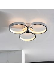 Gallery Home Chrome Elliot 3 Bulb Bathroom Ceiling Light - Image 3 of 7