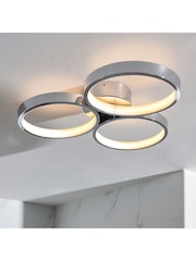 Gallery Home Chrome Elliot 3 Bulb Bathroom Ceiling Light - Image 4 of 7