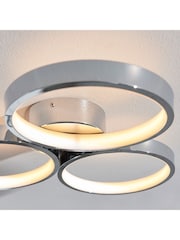 Gallery Home Chrome Elliot 3 Bulb Bathroom Ceiling Light - Image 5 of 7