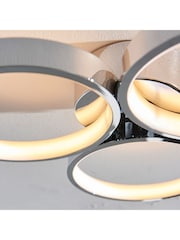 Gallery Home Chrome Elliot 3 Bulb Bathroom Ceiling Light - Image 6 of 7