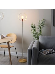 Gallery Home Brushed Nickel Circle Floor Lamp - Image 1 of 3