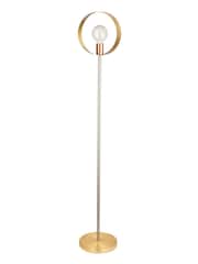 Gallery Home Brushed Nickel Circle Floor Lamp - Image 3 of 3