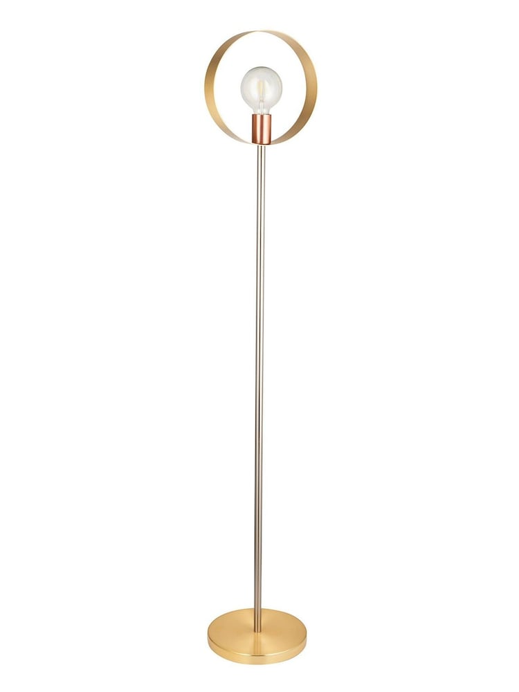 Gallery Home Brushed Nickel Circle Floor Lamp - Image 3 of 3