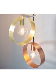Gallery Home Brass Circle 5 Pendant Ceiling Light - Image 4 of 7