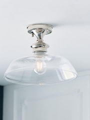 Gallery Home Silver Burnaby 1 Bulb Ceiling Light - Image 2 of 7