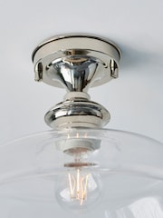 Gallery Home Silver Burnaby 1 Bulb Ceiling Light - Image 4 of 7