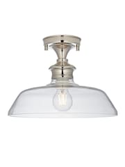 Gallery Home Silver Burnaby 1 Bulb Ceiling Light - Image 6 of 7