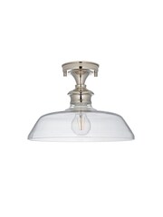 Gallery Home Silver Burnaby 1 Bulb Ceiling Light - Image 7 of 7