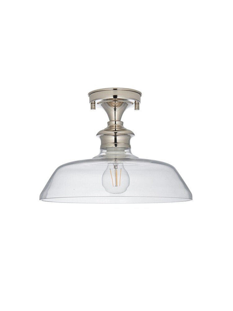 Gallery Home Silver Burnaby 1 Bulb Ceiling Light - Image 7 of 7