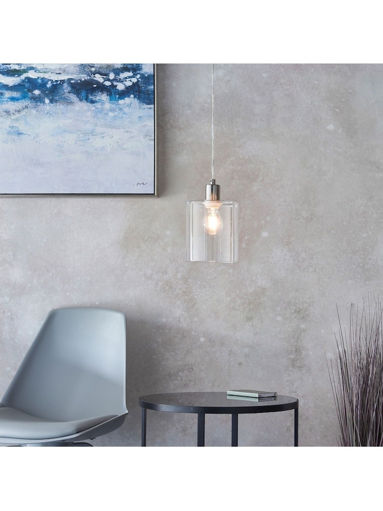 Gallery Home Silver Boldo 1 Bulb Pendant Ceiling Light - Image 1 of 7 Gallery Home Silver Boldo 1 Bulb Pendant Ceiling Light - Image 1 of 7