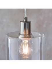 Gallery Home Silver Boldo 1 Bulb Pendant Ceiling Light - Image 3 of 7