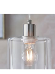 Gallery Home Silver Boldo 1 Bulb Pendant Ceiling Light - Image 4 of 7