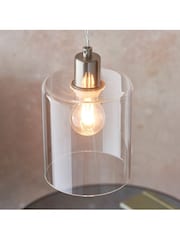 Gallery Home Silver Boldo 1 Bulb Pendant Ceiling Light - Image 5 of 7