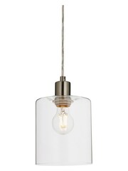 Gallery Home Silver Boldo 1 Bulb Pendant Ceiling Light - Image 6 of 7