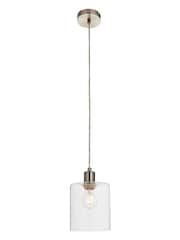 Gallery Home Silver Boldo 1 Bulb Pendant Ceiling Light - Image 7 of 7