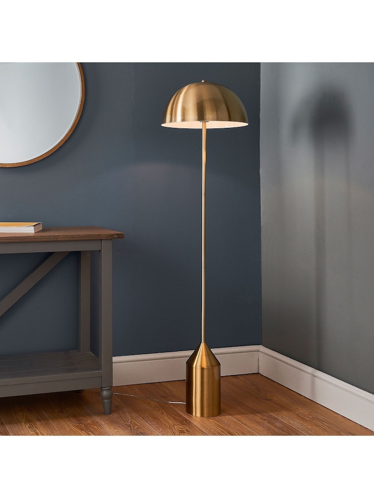 Gallery Home Antique Brass Barrie 1 Bulb Floor Lamp - Image 1 of 5