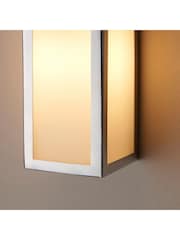 Gallery Home Chrome Bancroft Frosted 1 Bulb Bathroom Wall Light - Image 4 of 6