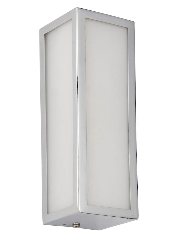 Gallery Home Chrome Bancroft Frosted 1 Bulb Bathroom Wall Light - Image 6 of 6 Gallery Home Chrome Bancroft Frosted 1 Bulb Bathroom Wall Light - Image 6 of 6