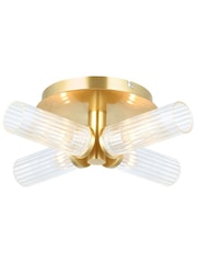 Gallery Home Brass Orillia 4 Bulb Bathroom Ceiling Light - Image 3 of 3
