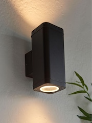 Gallery Home Black Halifax 2 Bulb Outdoor Wall Light - Image 3 of 7