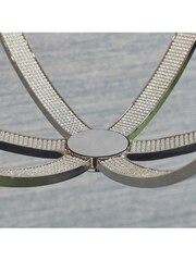 Gallery Home Silver Frances 6 Bulb Bathroom Pendant Ceiling Light - Image 4 of 7