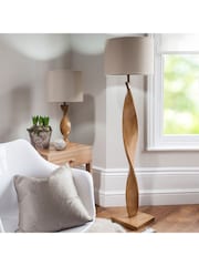 Gallery Home Brown Brooks Wooden Floor Lamp - Image 1 of 8