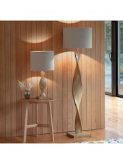 Gallery Home Brown Brooks Wooden Floor Lamp - Image 2 of 8