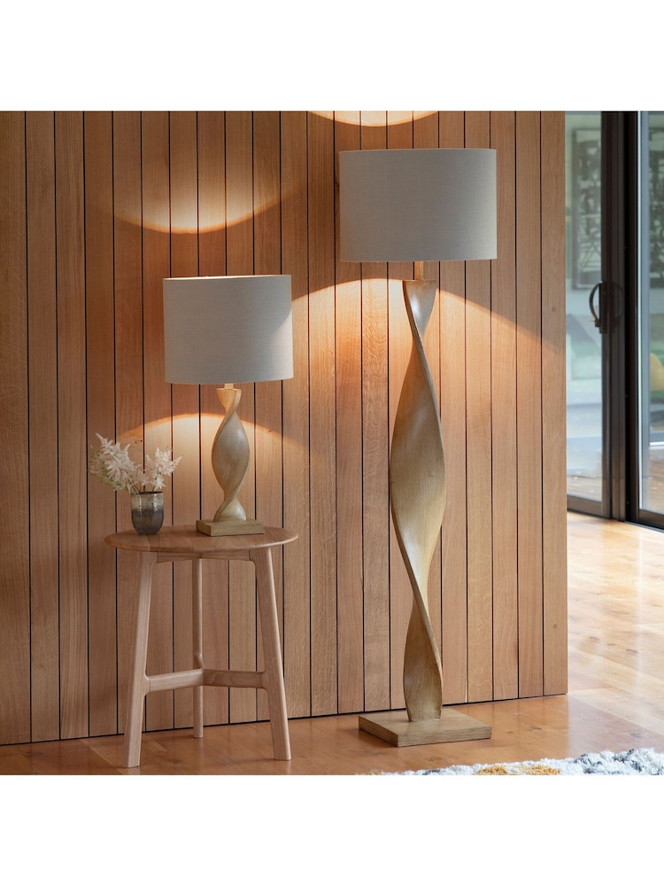 Gallery Home Brown Brooks Wooden Floor Lamp - Image 2 of 8