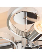 Gallery Home Chrome Anthony 3 Bulb Bathroom Ceiling Light - Image 8 of 8