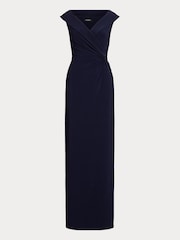Lauren Ralph Lauren Blue Leonidas Jersey Off Shoulder Gown - Image 5 of 5